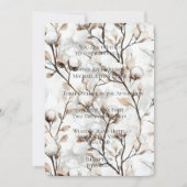 Romantic White Flowering Tree Wedding Einladung (Vorderseite)