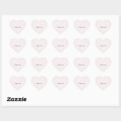 Romantic White Hearts Pink Valentine's Day Herz-Aufkleber (Blatt)