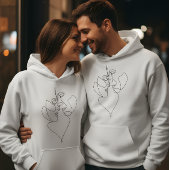 Romantic White Hoodie for Couples