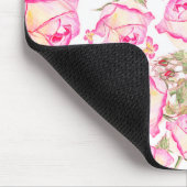 Romantic white pink yellow summer rose floral mousepad (Ecke)