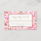 Romantic white pink yellow summer rose floral treuekarte (Vorderseite)