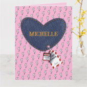 Romantic Wifey Hubby Electrical Lock Tag Herz Karte (Gelbe Blume)