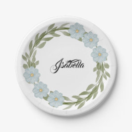 Romantic wild floral pappteller