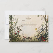 Romantic Wild Garden Wedding RSVP Karte (Vorderseite)