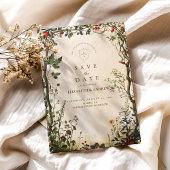 Romantic Wild Garden Wedding Save The Date
