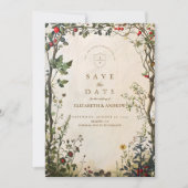 Romantic Wild Garden Wedding Save The Date (Vorderseite)