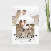 Romantic Wildflower Bloom Floral Wedding Dankeskarte (Vorderseite)