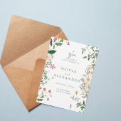 Romantic Wildflower Botanical Wedding Invitation Einladung