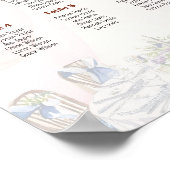 Romantic Wildflower Wedding Seating Chart Poster (Ecke)