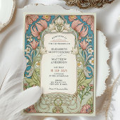 Romantic William Morris Wedding Einladung