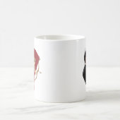 Romantic Wine Red Heart Angel Bow & Arrow Love Kaffeetasse (Mittel)