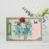 ROMANTICA 3 Blumenblauer Rosa Hochzeitstag (Stehend Vorderseite)