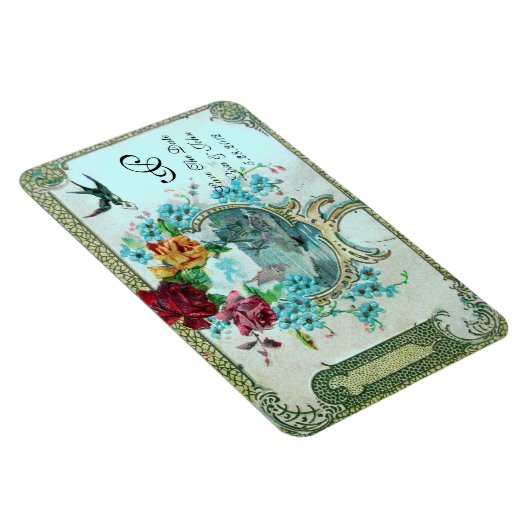 ROMANTİCA 3 MONOGRAMM, Save the Date Magnet (Rechte Seite)