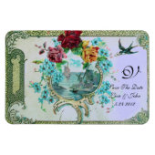 ROMANTİCA 3 MONOGRAMM, Save the Date Magnet (Horizontal)