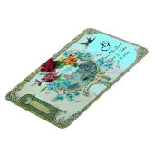 ROMANTİCA 3 MONOGRAMM, Save the Date weiß Magnet (Linke Seite)