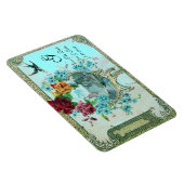 ROMANTİCA 3 MONOGRAMM, Save the Date weiß Magnet (Rechte Seite)