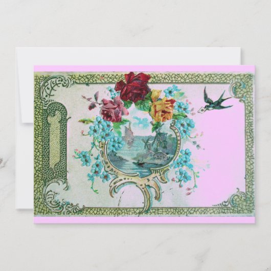 ROMANTICA 3, rosa goldmetallic Save The Date (Vorderseite)
