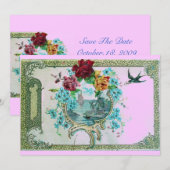 ROMANTICA 3, rosa goldmetallic Save The Date (Vorne/Hinten)
