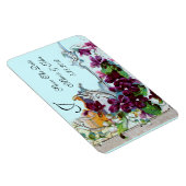 ROMANTİCA 4 MONOGRAMM, Save the Date, grün, blau Magnet (Rechte Seite)