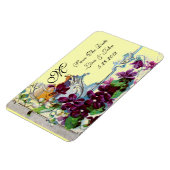 ROMANTİCA 4 MONOGRAMM, Save the Date, grün, gelb Magnet (Linke Seite)