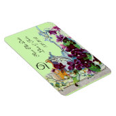 ROMANTİCA 4 MONOGRAMM, Save the Date, grün Magnet (Rechte Seite)