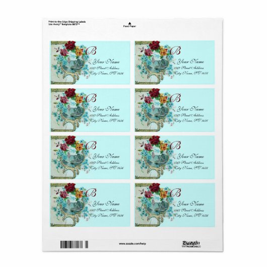 ROMANTICA AQUAMARINES BLUE FLORAL STRAND WEDING MO (Vorne)