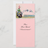 ROMANTİCA Blue Pink Floral Wedding Program Einladung (Rückseite)