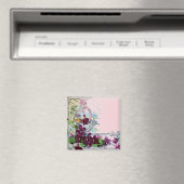 ROMANTICA Blumenbeete Wirbel Lila Stiefmütterchen  Magnet (In Situ (Geschirrspüler))