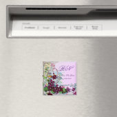 ROMANTICA Blumenkohl-Wirbel Lila Stiefmütterchen R Magnet (In Situ (Geschirrspüler))