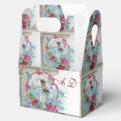 ROMANTICA ELEGANT WHITE PINK WEDD MONOGRAM GESCHENKSCHACHTEL (Geöffnet)