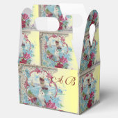 ROMANTICA ELEGANT YELLOW PINK WEDD MONOGRAM GESCHENKSCHACHTEL (Geöffnet)