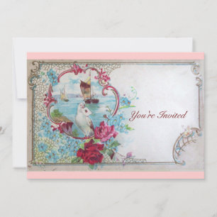 ROMANTICA, Elegante stilvolle Hochzeitsfeier, rosa Einladung