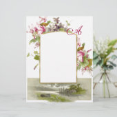 ROMANTİCA MONOGRAM /CYCLAMENS, rosa, grün, creme (Stehend Vorderseite)