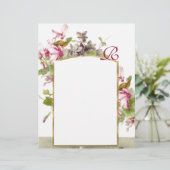 ROMANTİCA MONOGRAM /CYCLAMENS, rosa, grün, weiß (Stehend Vorderseite)