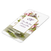 ROMANTİCA MONOGRAM/CYCLAMENS, Save the Date, weiß Magnet (Linke Seite)
