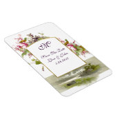 ROMANTİCA MONOGRAM/CYCLAMENS, Save the Date, weiß Magnet (Rechte Seite)