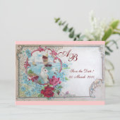 ROMANTICA MONOGRAM EINLADUNG (Stehend Vorderseite)