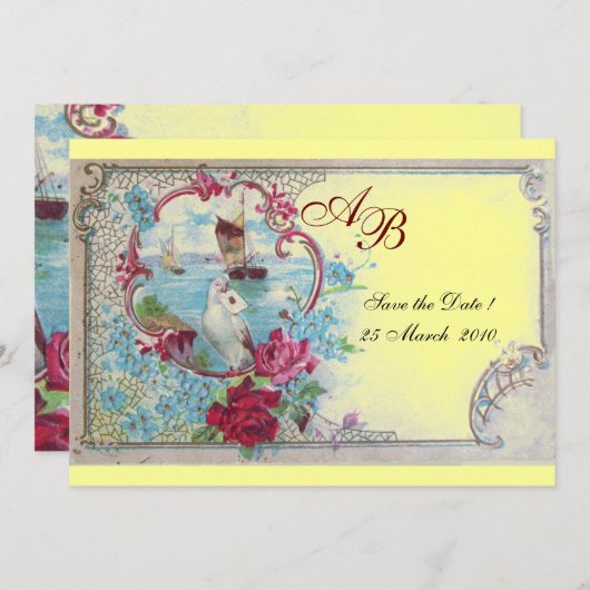 ROMANTICA MONOGRAM EINLADUNG (Vorne/Hinten)