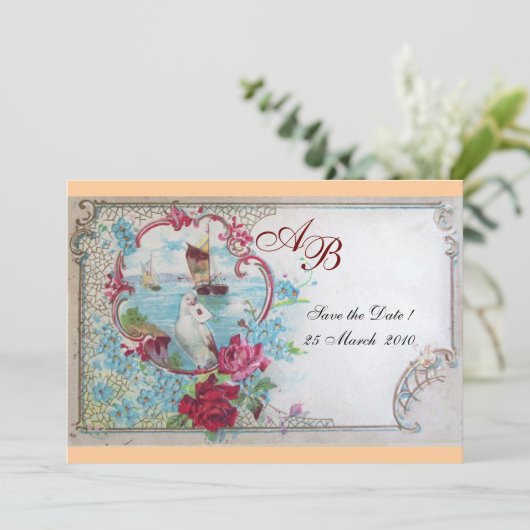 ROMANTICA MONOGRAM EINLADUNG (Stehend Vorderseite)