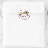 ROMANTİCA MONOGRAM / LILA VIOLETTEN SAVE THE DATE RUNDER AUFKLEBER (Tasche)