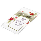 ROMANTİCA MONOGRAM/POPPIEN, Save the Date, weiß Magnet (Linke Seite)