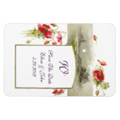 ROMANTİCA MONOGRAM/POPPIEN, Save the Date, weiß Magnet (Horizontal)