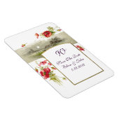 ROMANTİCA MONOGRAM/POPPIEN, Save the Date, weiß Magnet (Rechte Seite)