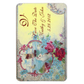 ROMANTİCA MONOGRAM, Save the Date, gelb Magnet (Vertikal)
