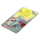 ROMANTİCA MONOGRAM, Save the Date, gelb Magnet (Linke Seite)
