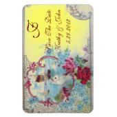 ROMANTİCA MONOGRAM, Save the Date, gelb Magnet (Vertikal)