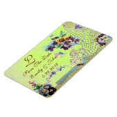ROMANTİCA MONOGRAM, Save the Date, grün Magnet (Linke Seite)