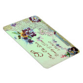 ROMANTİCA MONOGRAM, Save the Date, grün Magnet (Rechte Seite)