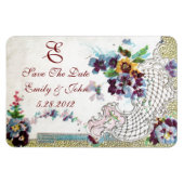 ROMANTİCA MONOGRAM, Save the Date Magnet (Horizontal)