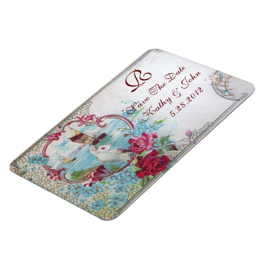 ROMANTİCA MONOGRAM, Save the Date Magnet (Linke Seite)